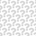 Question marks seamless pattern on white background Royalty Free Stock Photo